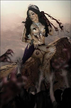 Die!namite issue 4-P 1:15 Dejah Thoris Zombie Cosplay Virgin Cover