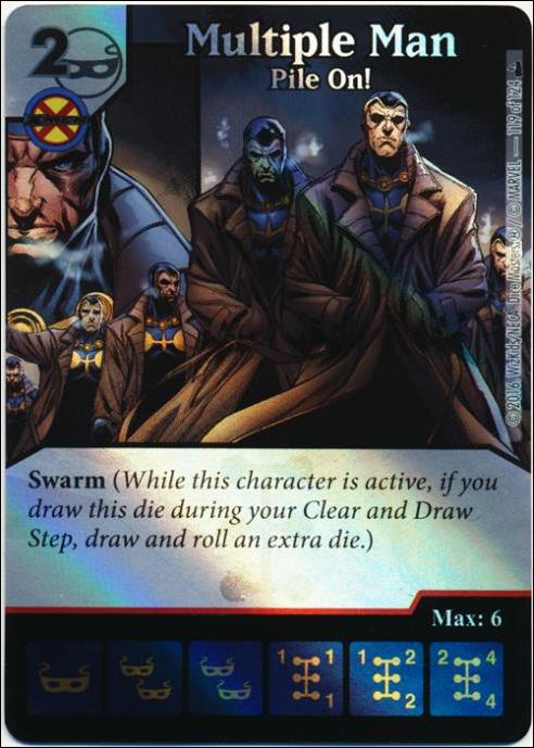 Marvel Dice Masters Deadpool card 119 Multiple Man: Pile On!