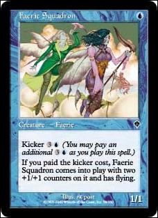 Magic the Gathering: Invasion (Base Set) card 58 Faerie Squadron