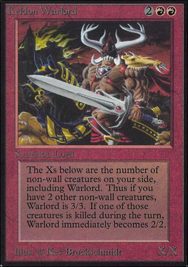 Magic the Gathering: Limited Edition Alpha (Base Set) card 160 Keldon Warlord