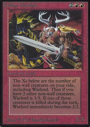 Magic the Gathering: Limited Edition Alpha (Base Set) card 160 Keldon Warlord
