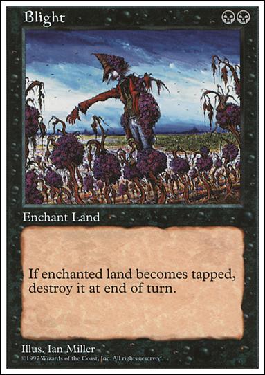Magic the Gathering: 5th Edition (Base Set) card 144 Blight