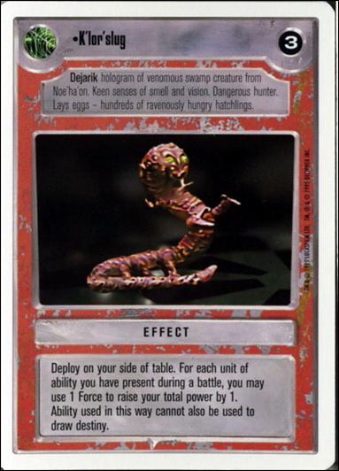 Star Wars: Premiere Unlimited (Base Set) card 213 K'lor'slug