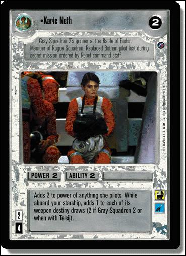 Star Wars: Death Star II Limited (Base Set) card 109 Karie Neth