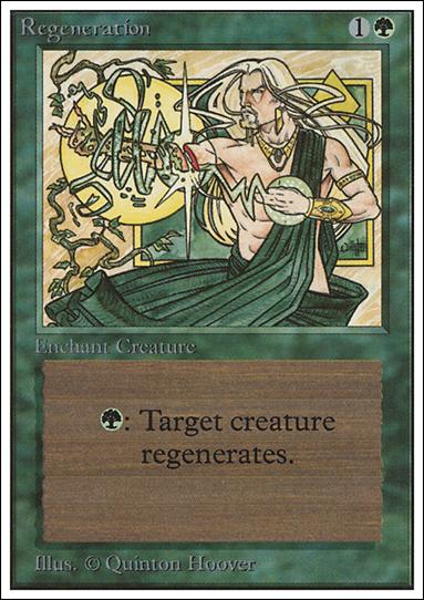 Magic the Gathering: Unlimited (Base Set) card 214 Regeneration