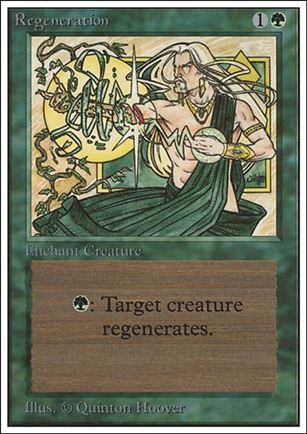 Magic the Gathering: Unlimited (Base Set) card 214 Regeneration