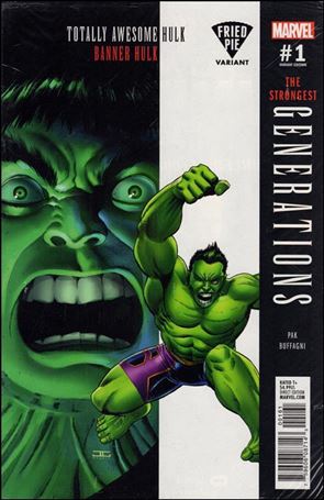 Generations: Banner Hulk & the Totally Awesome Hulk issue 1-H Polybagged John Cassaday Fried Pie Cover