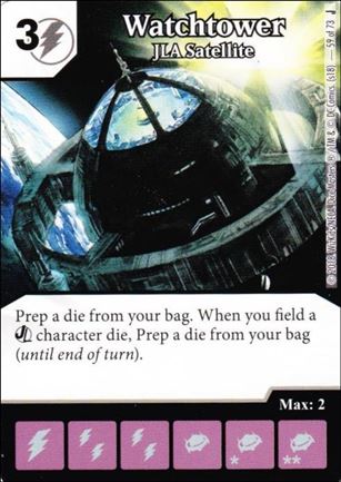 DC Comics Dice Masters Justice card 59 Watchtower: JLA Satellite 