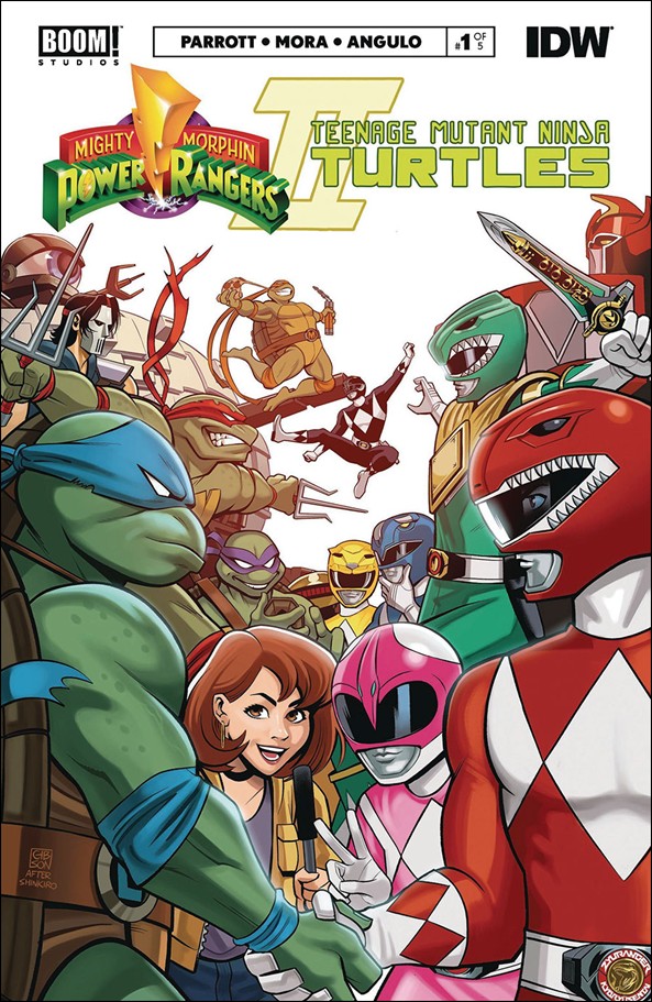 Mighty Morphin Power Rangers / Teenage Mutant Ninja Turtles II issue 1-N Boom! Webstore Gibson Exclusive Cover 1/400