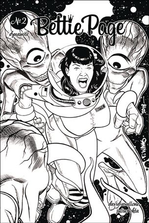 Bettie Page (2018) issue 2-G David Williams 1:20 Black & White Cover