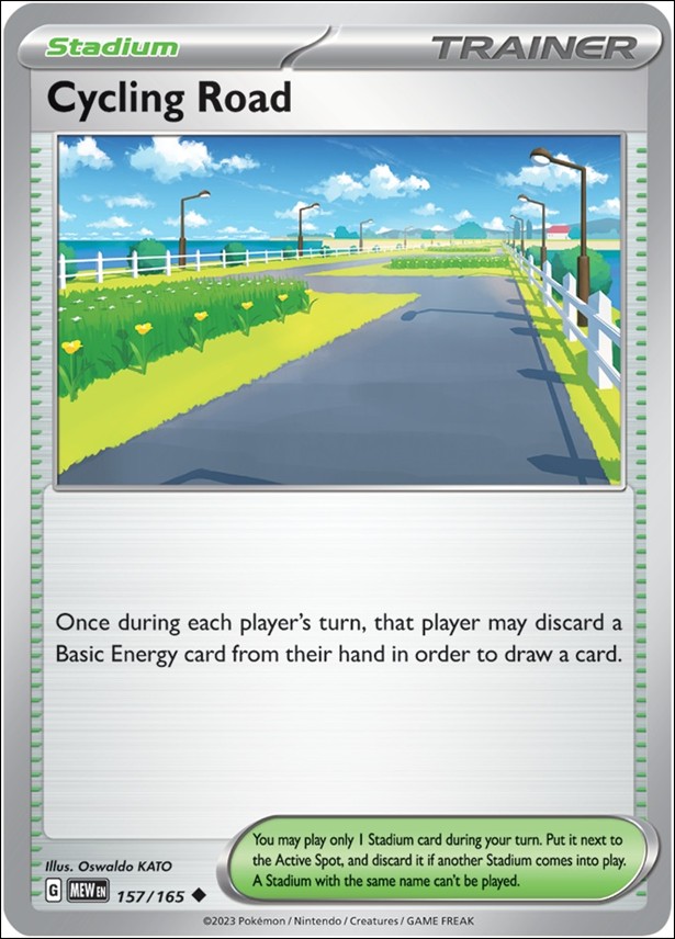 Pokemon: Scarlet & Violet - 151 (Base Set) card 157/165-B Cycling Road (Reverse Holofoil)
