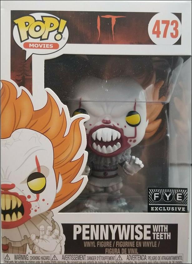 POP! Movies figure 473-B Pennywise with Teeth (Yellow Eyes) FYE Exclusive