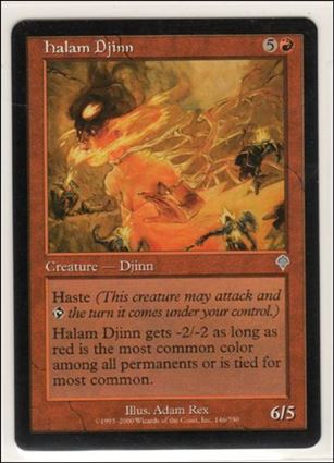 Magic the Gathering: Invasion (Base Set) card 146 Halam Djinn