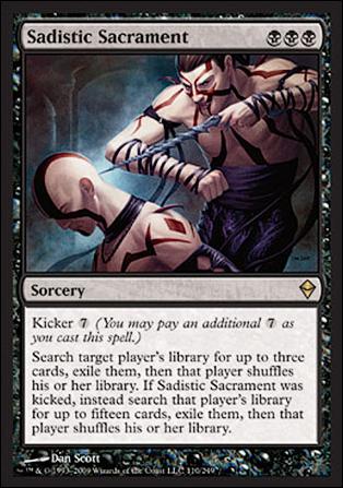 Magic The Gathering: Zendikar (Base Set) card 110 Sadistic Sacrament