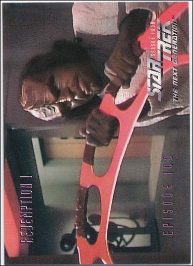 Star Trek: The Next Generation - The Episode Collection Season Four (Base Set) card 397 Redemption Part I, Episode 100A