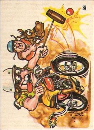 Silly Cycles (Base Set) card 58-B  (Fan Art on Back)
