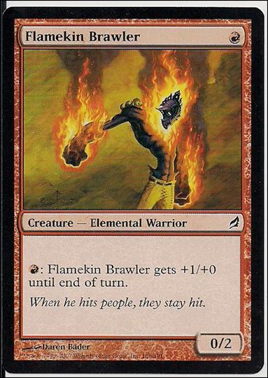Magic the Gathering: Lorwyn (Base Set) card 166 Flamekin Brawler