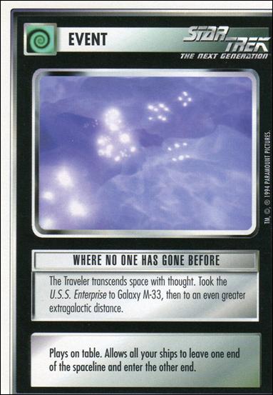 Star Trek: Premiere Unlimited (Base Set) card 103 Where No One Has Gone Before