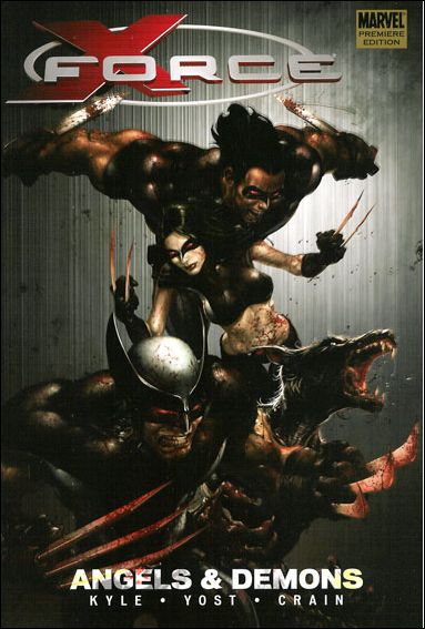 X-Force issue 1-B Angels & Demons - Direct Market Bloody Dust Jacket