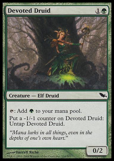 Magic the Gathering: Shadowmoor (Base Set) card 110 Devoted Druid