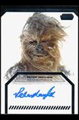 Star Wars Galactic Files (Autograph Subset) card nn14 Peter Mayhew as Chewbacca 1/500 (1:605 Packs)