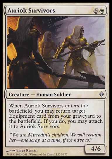 Magic the Gathering: New Phyrexia card 3 Auriok Survivors