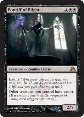 Magic the Gathering: Dragon's Maze (Base Set) card 27 Pontiff of Blight 