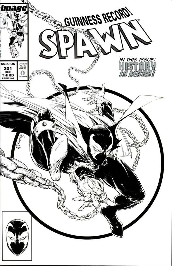Spawn issue 301-S Todd McFarlane B&W Homage Cover (3rd Printing)