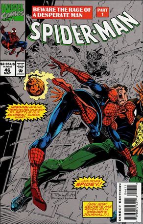 Spider-Man (1990) issue 46-B Silver Background Cover Unbagged