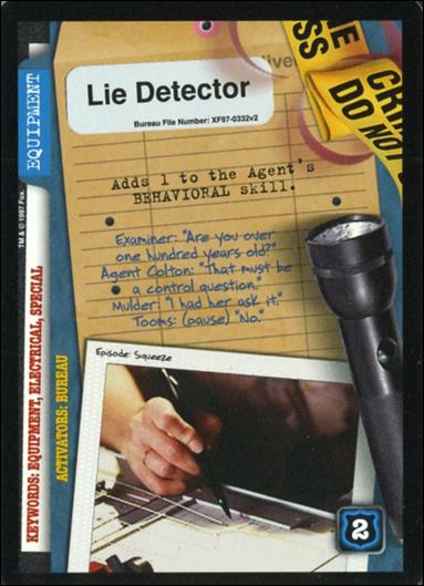 X-Files: The Truth Is Out There (Base Set) card XF97-0332v2 Lie Detector