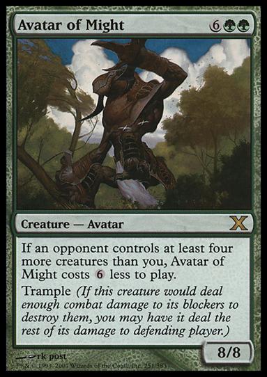 Magic the Gathering: 10th Edition (Base Set) card 251 Avatar of Might
