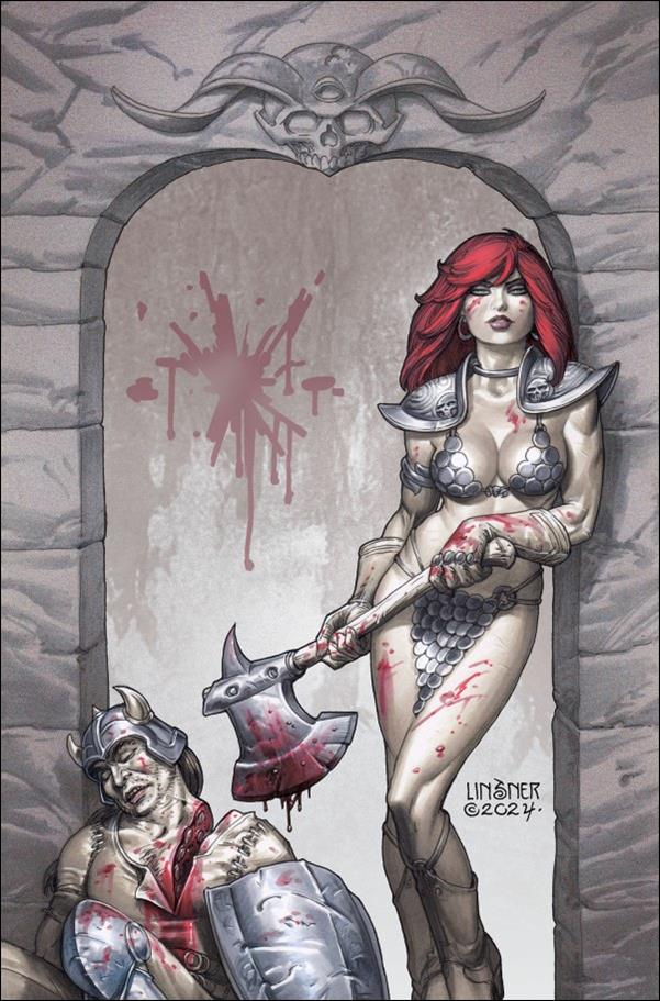 Red Sonja (2023) issue 18-H Joseph Michael Linsner Virgin 1:15 Cardstock Cover