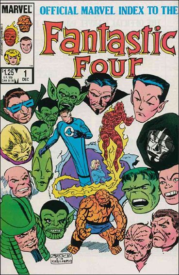 Official Marvel Index to the Fantastic Four issue 1 Front - John Byrne; Back - Jack Kirby 