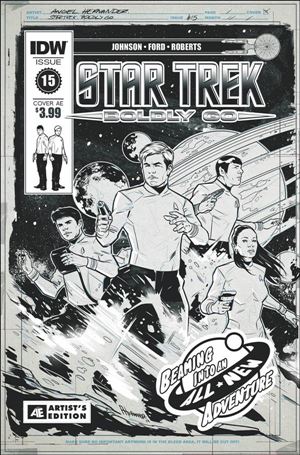 Star Trek: Boldly Go issue 15-B Angel Hernandez Artist's Edition Cover