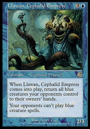 Magic the Gathering: Torment (Base Set) card 42 Llawan, Cephalid Empress