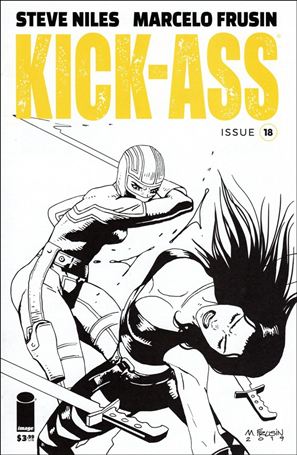 Kick-Ass (2018) issue 18-B Marcelo Frusin Black & White Cover
