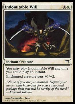 Magic the Gathering: Champions of Kamigawa (Base Set) card 17 Indomitable Will