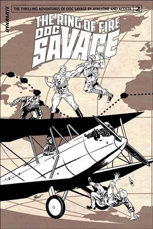 Doc Savage: The Ring of Fire issue 2-C B&W Connecting Cover