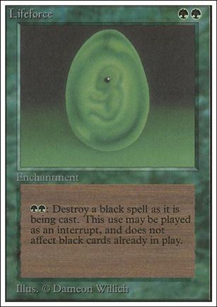 Magic the Gathering: Unlimited (Base Set) card 207 Lifeforce