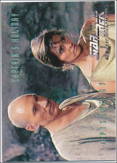 Star Trek: The Next Generation - The Episode Collection Season Three (Base Set) card 287 Captain's Holiday, Episode 67B