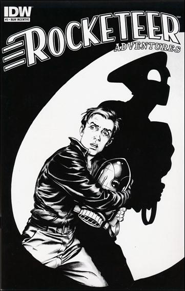 Rocketeer Adventures (2011) issue 3-D Dave Stevens 1:25 Black and White Cover