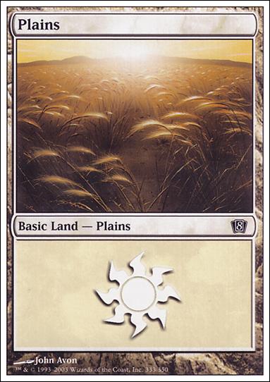 Magic the Gathering: 8th Edition (Base Set) card 333 Plains