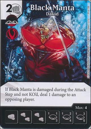 DC Comics Dice Masters Justice League  card 40 Black Manta - David
