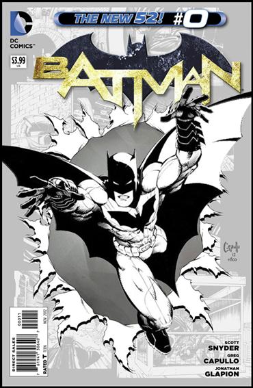 Batman (2011) issue 0-F Greg Capullo 1:100 Black and White Cover