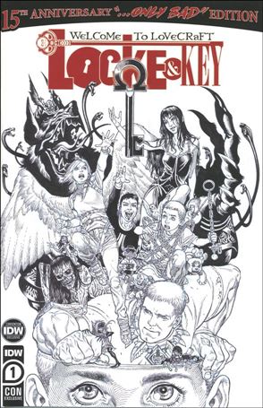 Locke & Key 15th Anniversary-Only Bad Edition issue 1-H Gabriel Rodriguez B&W SDCC 2023 Cover