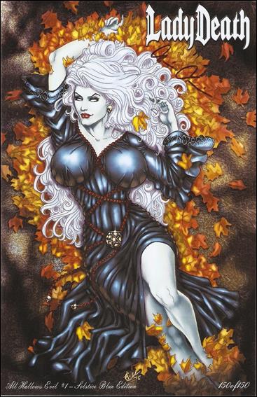 Lady Death: All Hallows Evil  issue 1-Q Solstice Edition 1/150 Blue Cover 1/50