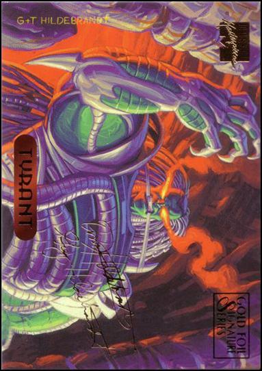 1994 Marvel Masterpieces (Gold-Foil Signature Parallel Base Set) card 127 Tyrant