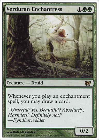 Magic the Gathering: 8th Edition (Base Set) card 285 Verduran Enchantress