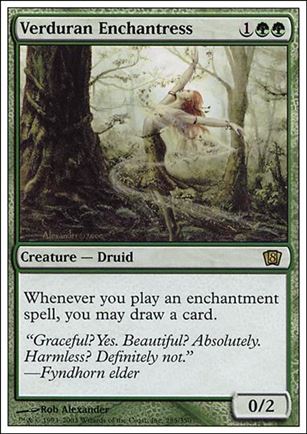 Magic the Gathering: 8th Edition (Base Set) card 285 Verduran Enchantress