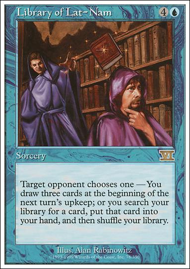 Magic the Gathering: 6th Edition (Base Set) card 78 Library of Lat-Nam